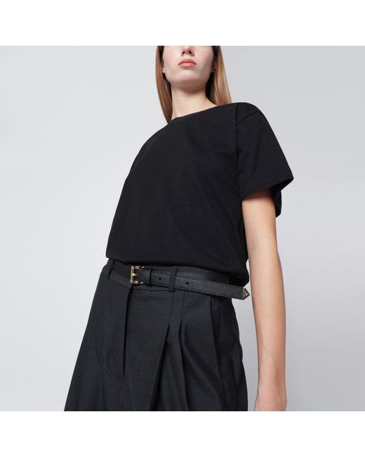 Prada Black Saffiano Leather Belt