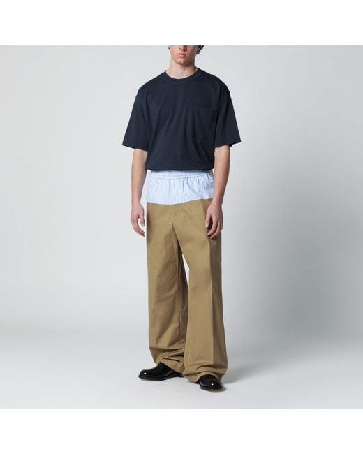Dries Van Noten Blue Cotton Tshirt for men