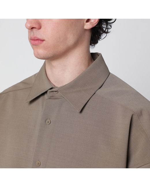 Entire studios Brown Beige Oversized Short-sleeve Shirt for men