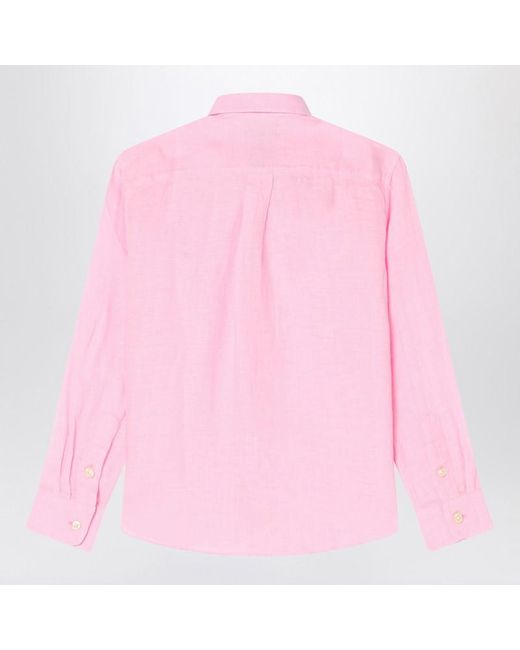 Polo Ralph Lauren Pink Linen Button-Down Shirt for men