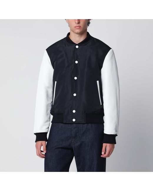 Givenchy Blue Satin Varsity Jacket for men