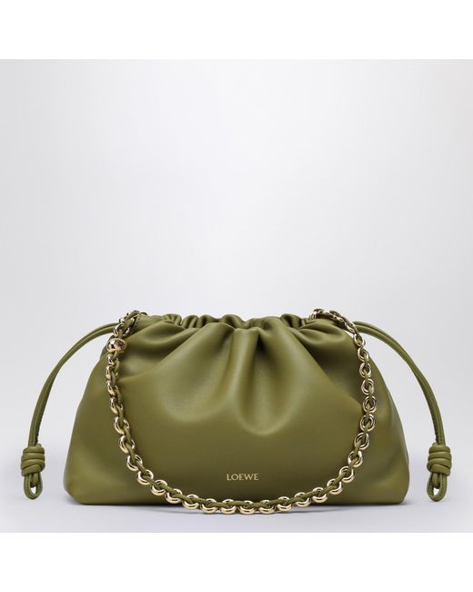 Loewe Green Flamenco Purse Light Moss Leather Bag