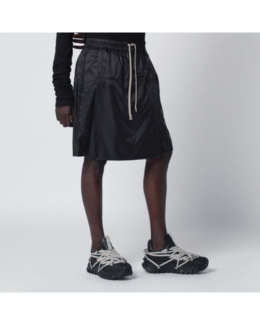 Moncler Black Drawstring Kilt Shorts for men