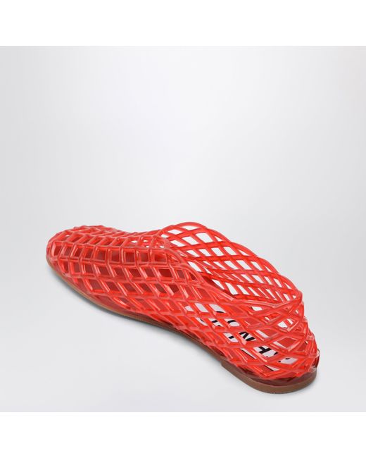 Senso Red Rubber Mesh Ballet Flats