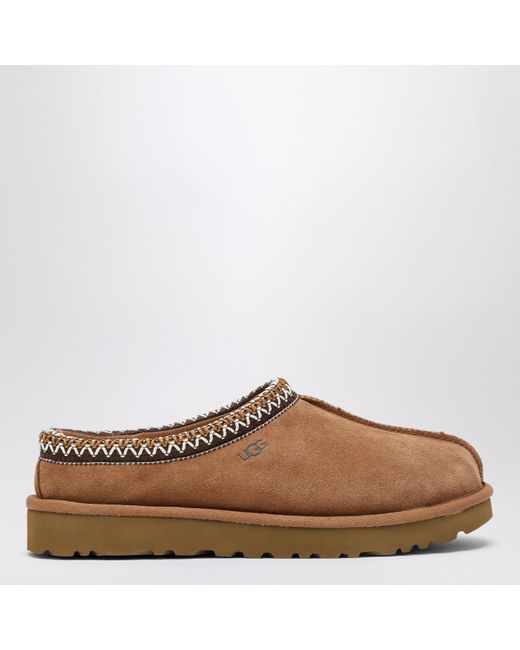 Ugg Brown Tasman Chestnut Eather Slip-Ons