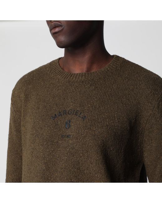 MM6 by Maison Margiela Brown Crew-Neck Sweater for men