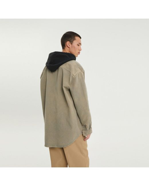 1989 STUDIO Green Light Denim Overshirt for men