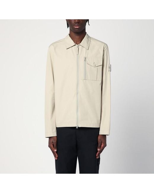 Veste Zippée En Coton Stone Island pour homme en coloris Natural