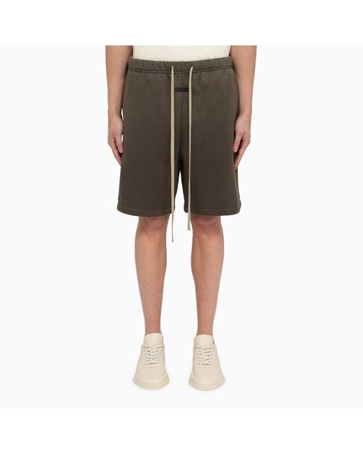 Fear Of God Olive Green Cotton Drawstring Shorts for men