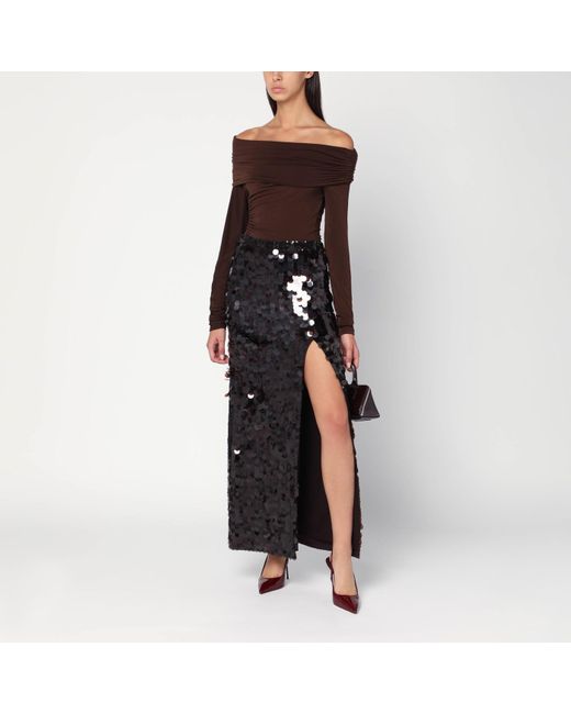 ANDAMANE Black Top With Bare Shoulders