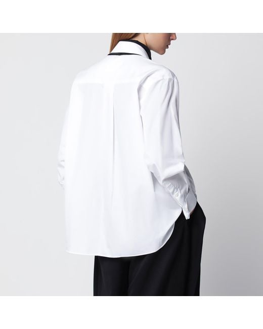 Sacai White Shirt With Scarf