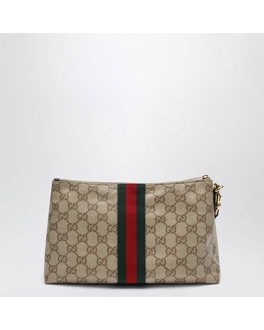 Gucci Black Small Gg Pouch With Web Ribbon for men