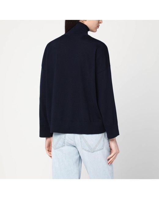 Bottega Veneta Blue Dark Turtleneck Wool Sweater