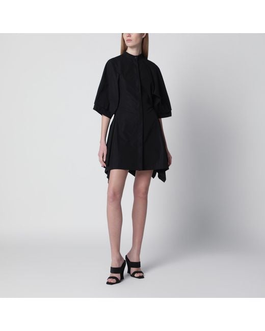 Alaïa Black Panelled Cotton Poplin Dress