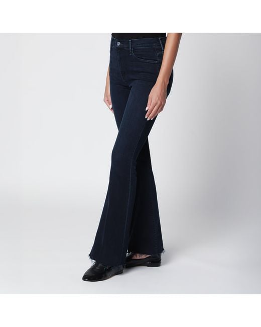 Mother Blue Dark The Weekender Fray Jeans