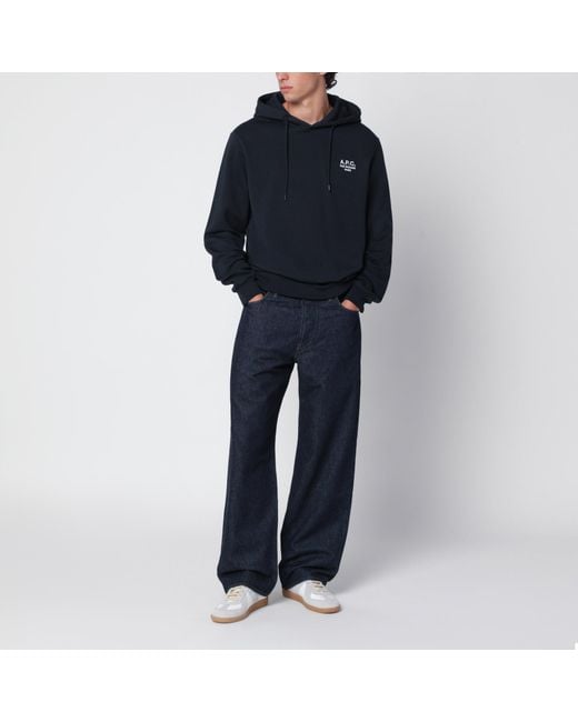 A.P.C. Blue Cotton Hoodie for men