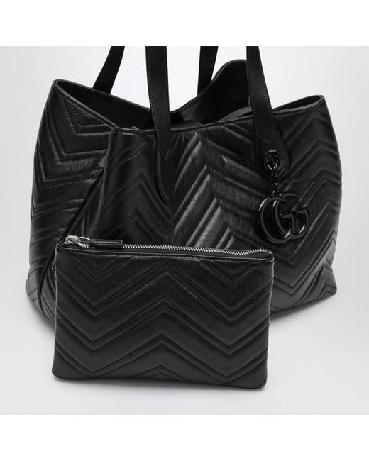 Gucci Black Mittelgroße Gg-Marmont-Shopping-Bag