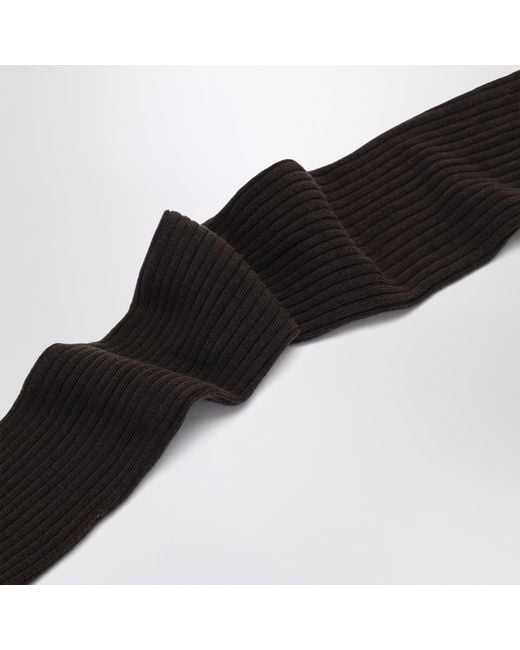 Max Mara Black Ribbed Tights