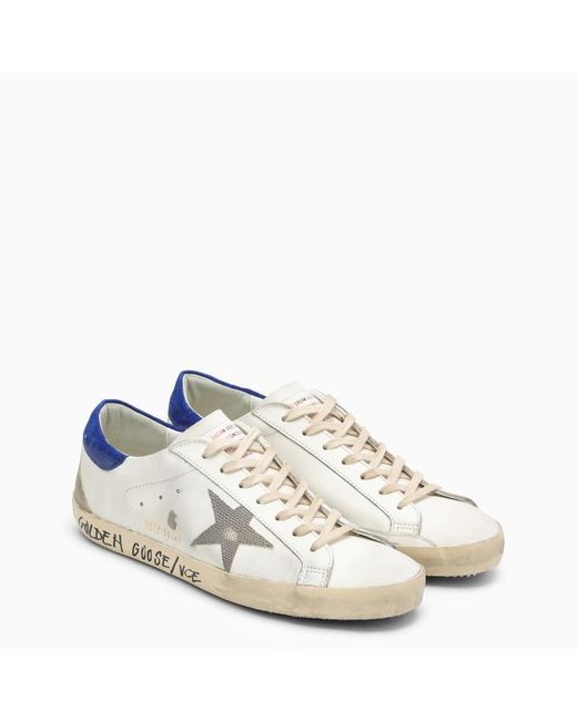 Sneaker ball star bianca/bluette di Golden Goose Deluxe Brand in White da Uomo