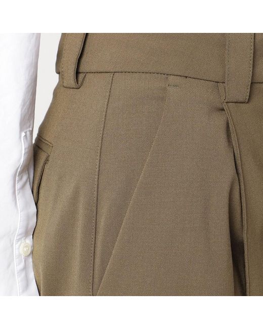 Thelatest Brown Taupe Wool Blend Trousers