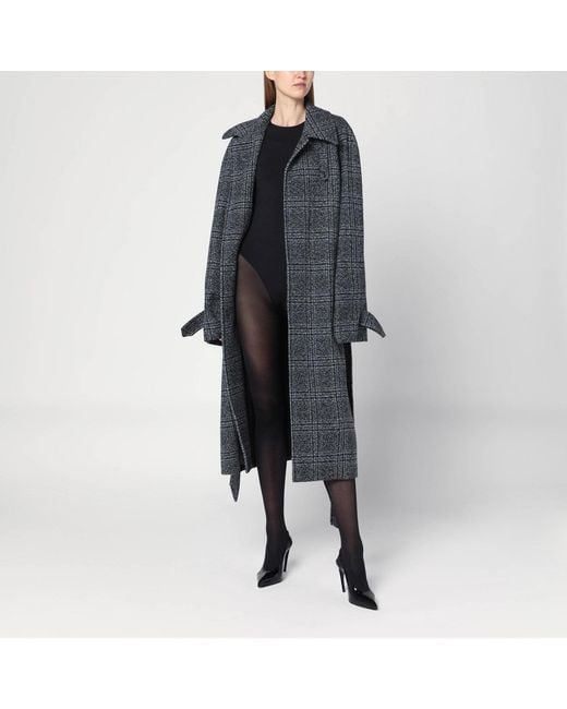 Balenciaga Blue Raglan One Layer Coat