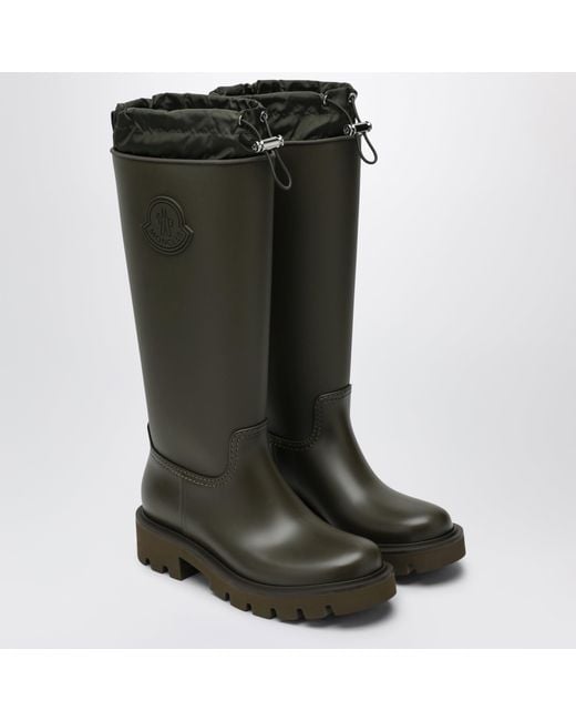 Moncler Black Kickstream High Waterproof Rain Boots
