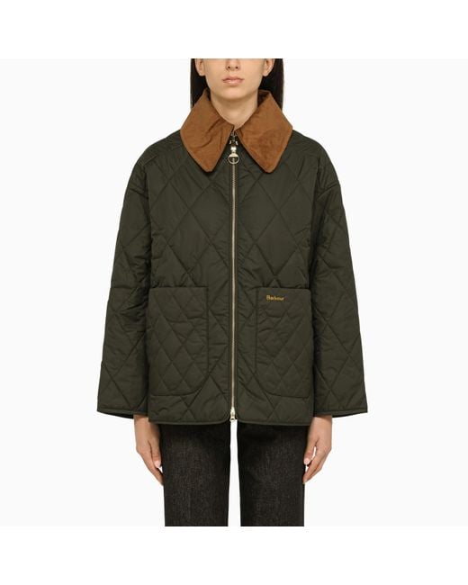 Barbour Green Woodhall Quilted Jacket Sage