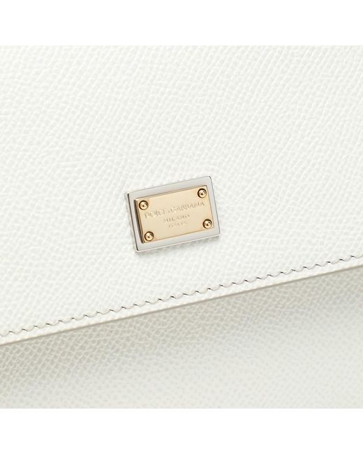 Dolce & Gabbana White Mittlere Weiße Sicily Handtasche