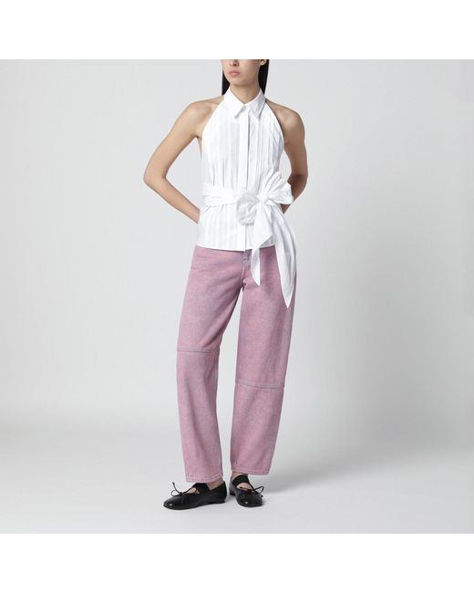 Ganni Pink Starry Washed Jeans