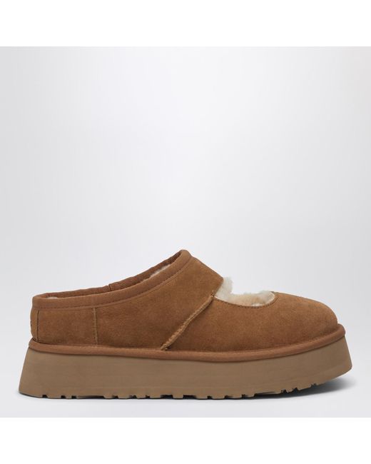 Ugg Brown Mary Jane Le Bea In Chestnut Colour