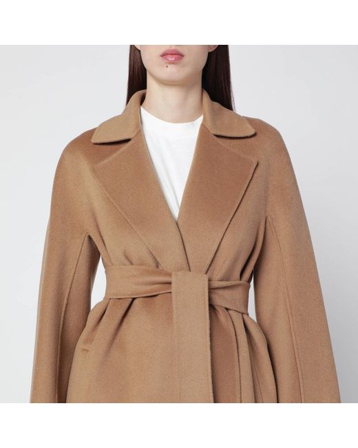 Max Mara Blue Camel Wrap Coat