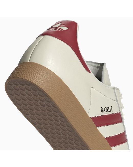 Sneaker gazelle bianca/rossa di Adidas Originals in Pink da Uomo