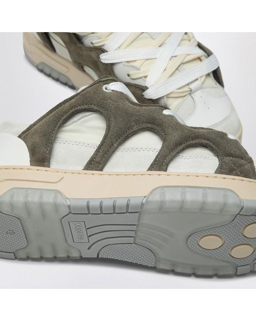 Sneaker model 1 verde scura/bianca in mesh e suede di Santha in Gray da Uomo