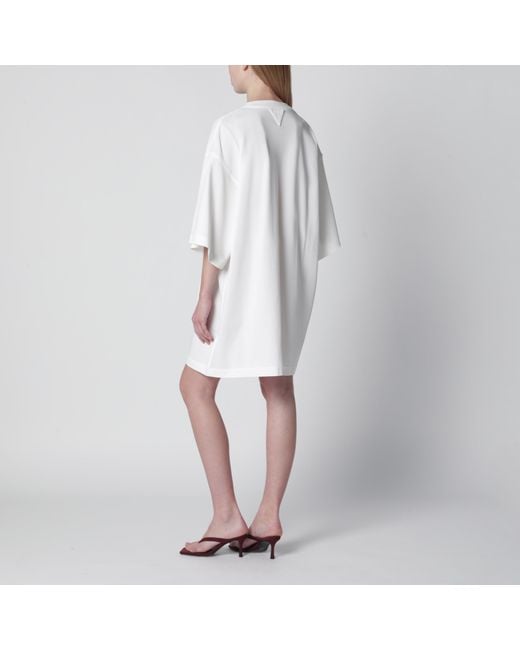 Bottega Veneta White Cotton T-Shirt Dress