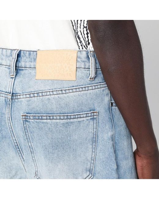 Basketcase Gallery Blue Washed Jeans With Rips for men