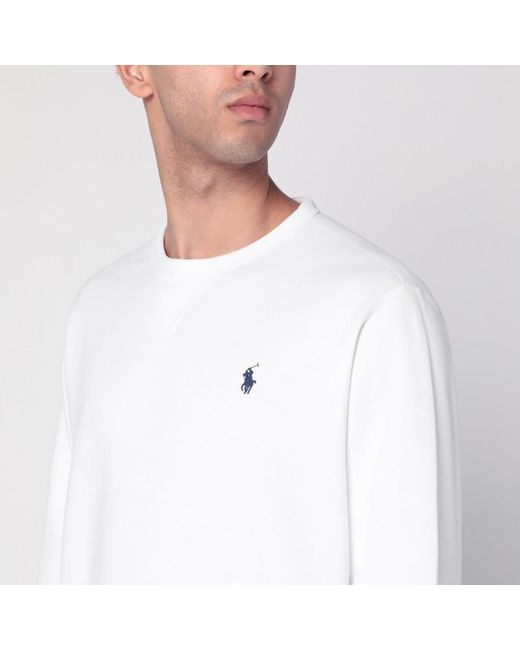 Polo Ralph Lauren Weißes Sweatshirt Aus Baumwollmischung Mit Logo in White für Herren