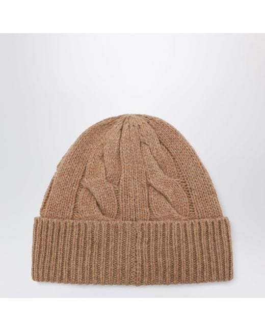 Polo Ralph Lauren Brown Polo Bear Classic Camel Wool Beanie