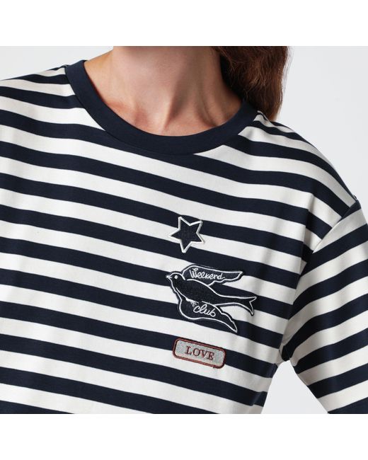 Weekend by Maxmara Blue Striped T-Shirt