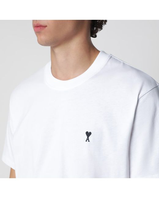 AMI White T-Shirt Ami De Coeur for men