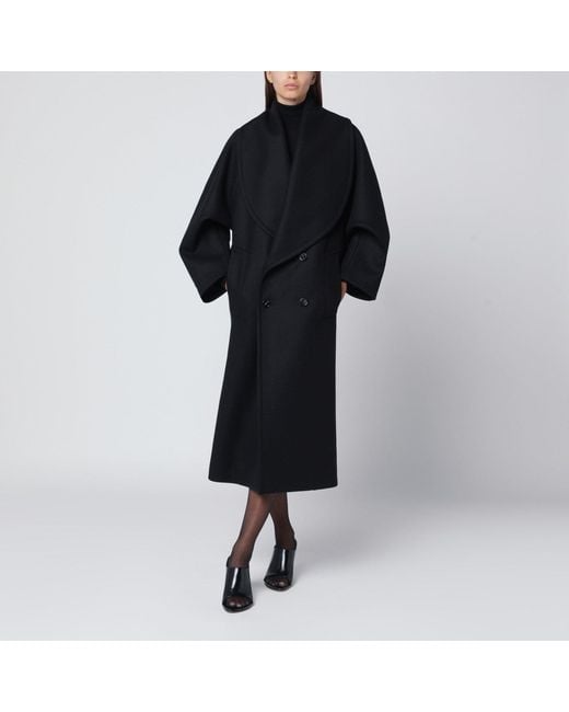 Bottega Veneta Black Wool Double-breasted Coat