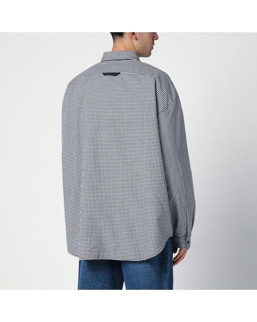 New Amsterdam Surf Association Gray Wool Blend Checked Shirt for men