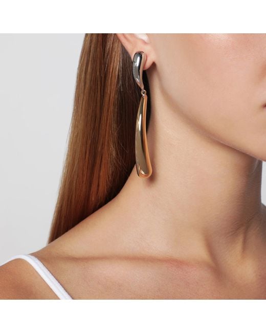 Panconesi Metallic Two-Tone/ Drop Earrings