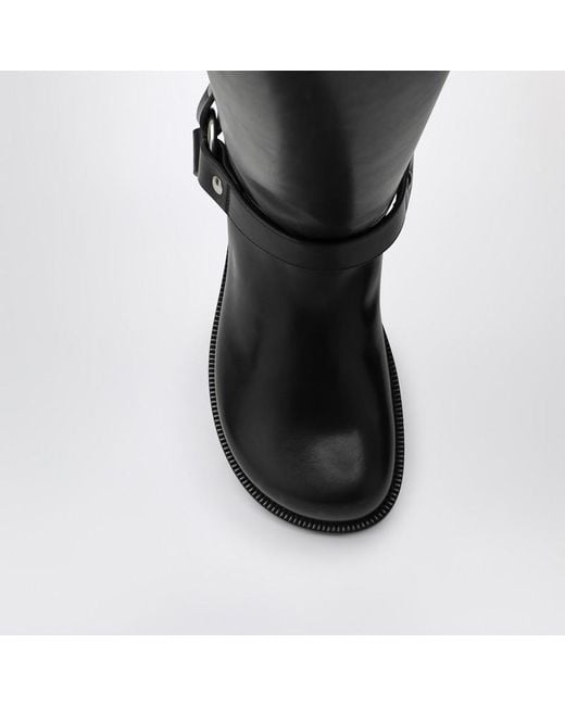 Stivale alto campo biker in pelle di vitello di Loewe in Black