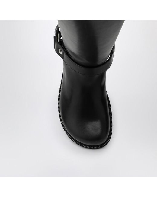Stivale alto campo biker in pelle di vitello di Loewe in Black