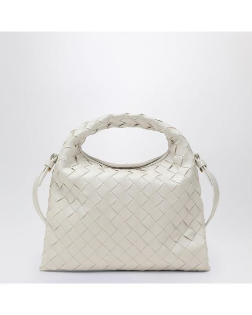 Bottega Veneta White Mini Hop Crossbody Bag