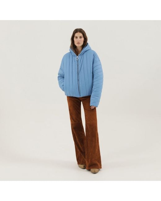 1989 STUDIO Blue Quilted Down Jacket