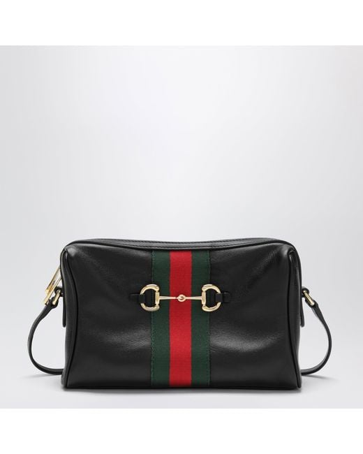 Camera Bag Horsebit Web Piccola Nera di Gucci in Black