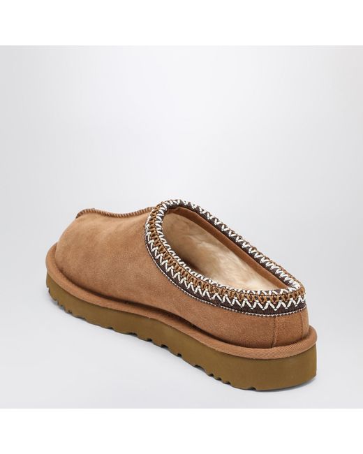 Ugg Brown Tasman Chestnut Eather Slip-Ons