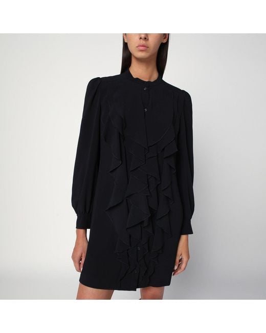 Chloé Black Ruffled Dress