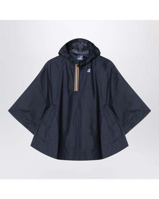 K-Way Blue Le Vrai 4.0 Morgan Waterproof Poncho